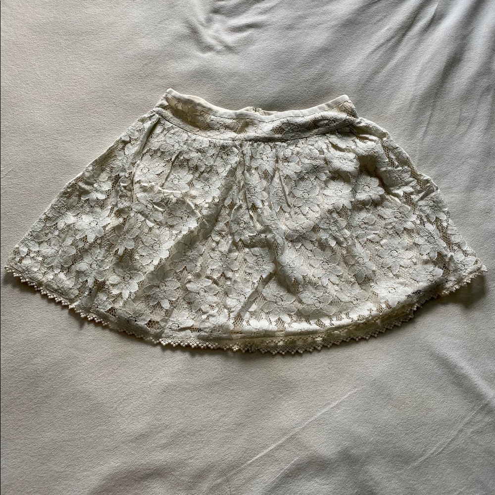 AEO Cream Lace Skirt